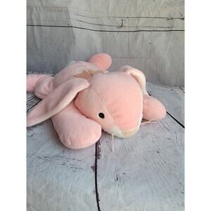 Ty Pillow Pals Pink Bunny Rabbit Carrots Plush Stuffed Animal 1996 12in
